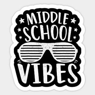 Middle School Vibes Teacher Student First Day Of School 2023 Sticker